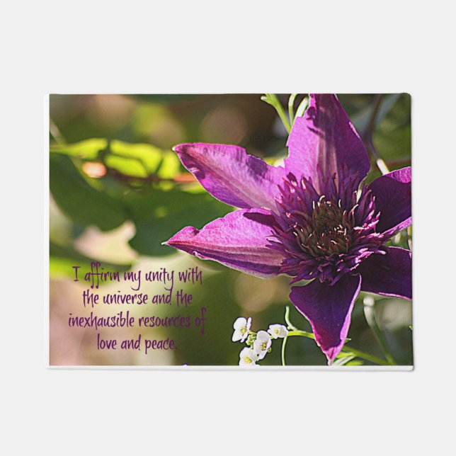 Liebe und Friedenstür-Matte Fußmatte (Vorderseite)