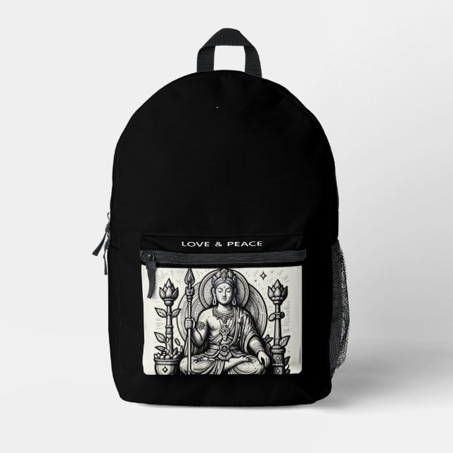 Liebe und friedliche Ruhe Bedruckter Rucksack (Vorderseite)