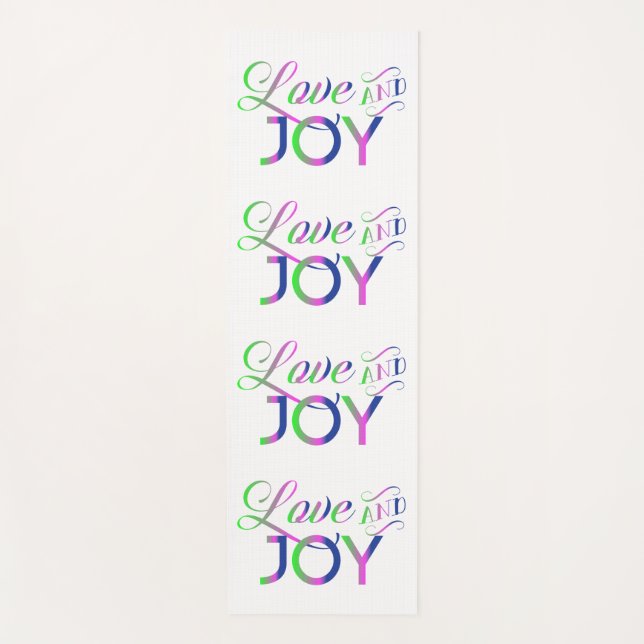 Liebe und fröhliche Yoga Mat Yogamatte (Vorderseite)