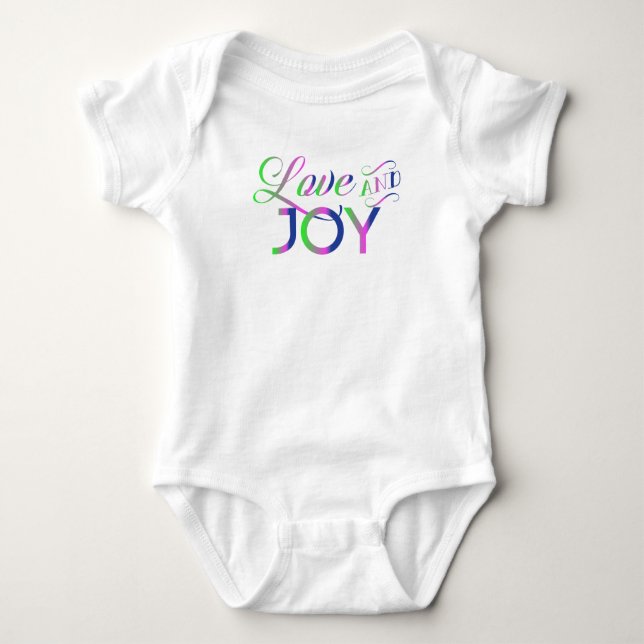 Liebe und fröhlicher Baby Bodysuit Baby Strampler (Vorderseite)