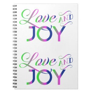 Liebe und fröhliches Notebook Notizblock