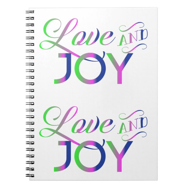 Liebe und fröhliches Notebook Notizblock (Vorderseite)