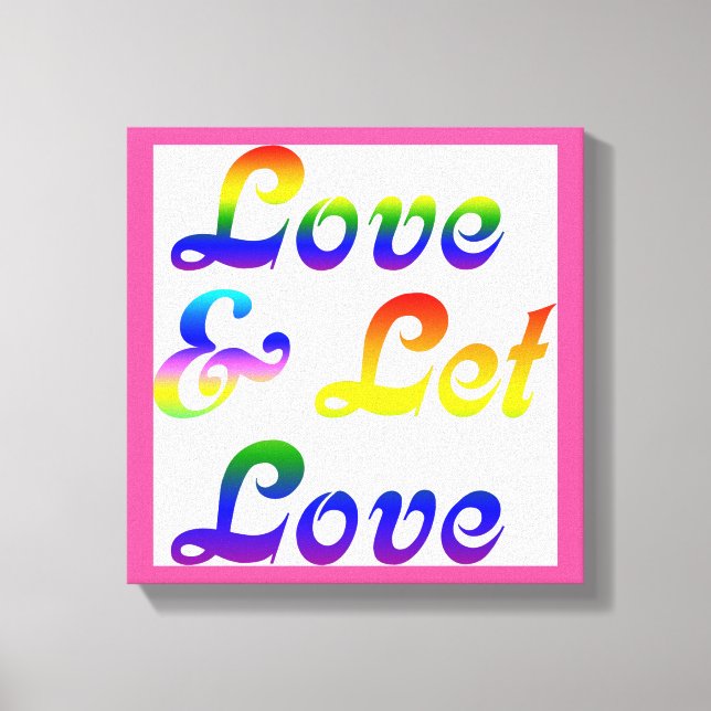 LIEBE UND GELASSEN LIEBE LEINWANDDRUCK (Vorderseite)