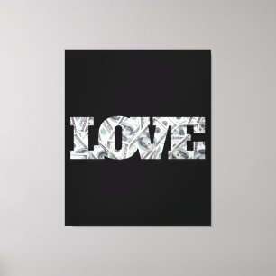 Liebe und Geldmauer Leinwanddruck