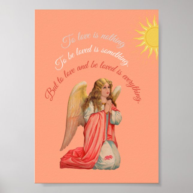 "Liebe und geliebt zu werden ist alles". Poster (Vorne)