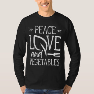 Liebe und Gemüse Vegetarier Garten Veggie T-Shirt