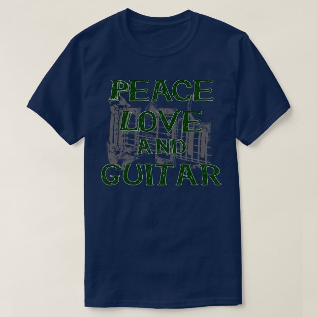 Liebe und Gitarre T-Shirt (Design vorne)