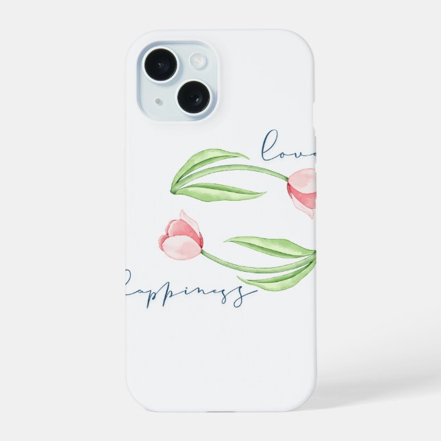 Liebe und Glück iPhone 15 Hülle (Rückseite)