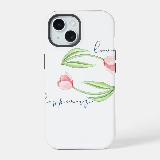 Liebe und Glück iPhone 15 Hülle (Rückseite)