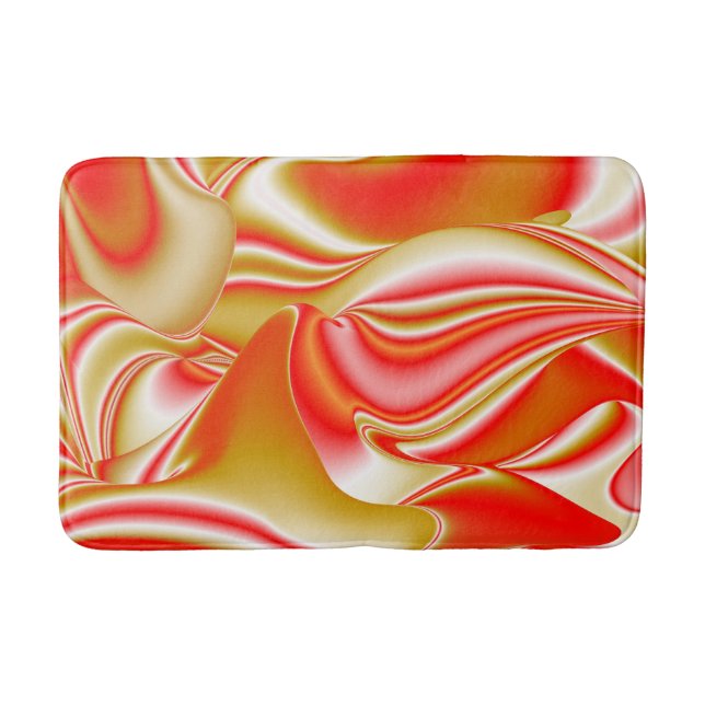 Liebe und Gold Abstrakt 3D Rainbowart Badematte (Vorderseite)