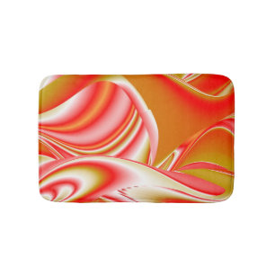Liebe und Gold Abstrakt 3D Rainbowart Badematte
