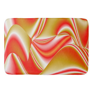 Liebe und Gold Abstrakt 3D Rainbowart Badematte