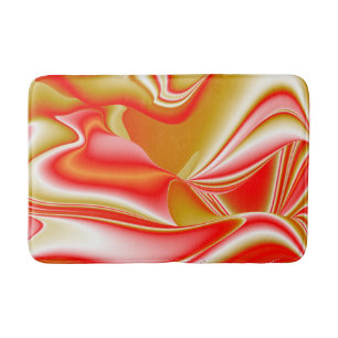 Liebe und Gold Abstrakt 3D Rainbowart Badematte