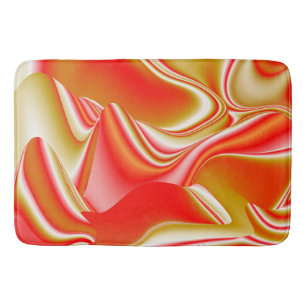 Liebe und Gold Abstrakt 3D Rainbowart Badematte