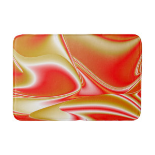 Liebe und Gold Abstrakt 3D Rainbowart Badematte