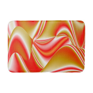 Liebe und Gold Abstrakt 3D Rainbowart Badematte