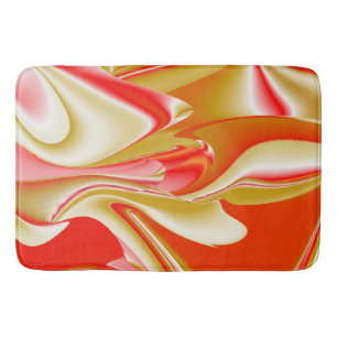 Liebe und Gold Abstrakt 3D Rainbowart Badematte