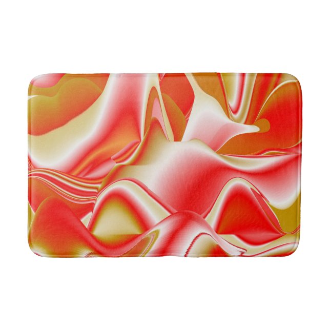 Liebe und Gold Abstrakt 3D Rainbowart Badematte (Vorderseite)