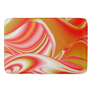 Liebe und Gold Abstrakt 3D Rainbowart Badematte