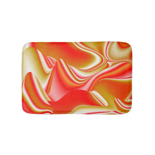 Liebe und Gold Abstrakt 3D Rainbowart Badematte