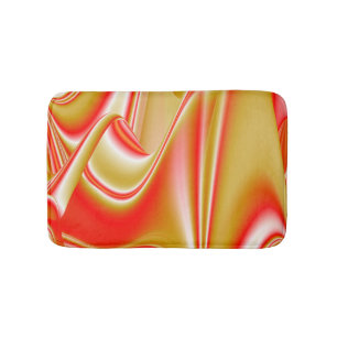 Liebe und Gold Abstrakt 3D Rainbowart Badematte