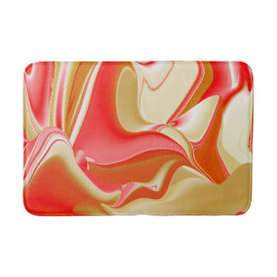 Liebe und Gold Abstrakt 3D Rainbowart Badematte