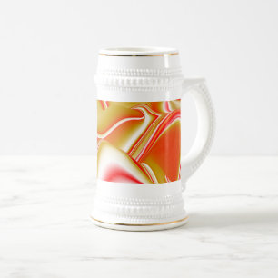 Liebe und Gold Abstrakt 3D Rainbowart Bierglas