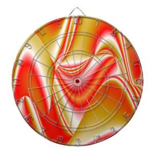 Liebe und Gold Abstrakt 3D Rainbowart Dartscheibe