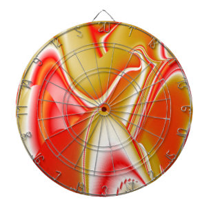 Liebe und Gold Abstrakt 3D Rainbowart Dartscheibe