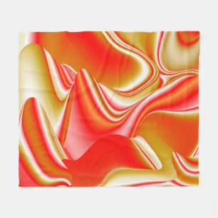 Liebe und Gold Abstrakt 3D Rainbowart Fleecedecke