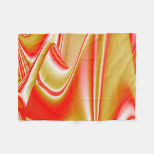 Liebe und Gold Abstrakt 3D Rainbowart Fleecedecke