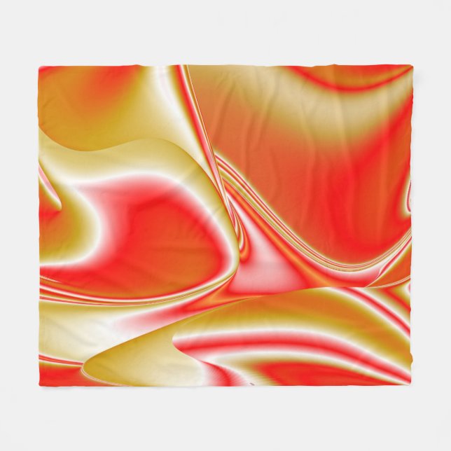 Liebe und Gold Abstrakt 3D Rainbowart Fleecedecke (Vorderseite (Horizontal))