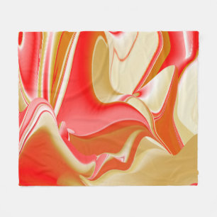 Liebe und Gold Abstrakt 3D Rainbowart Fleecedecke