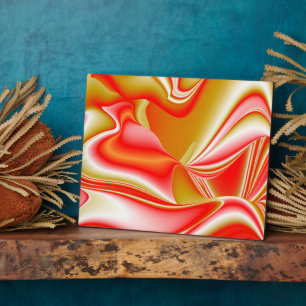 Liebe und Gold Abstrakt 3D Rainbowart Fotoplatte