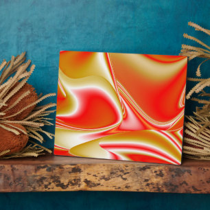 Liebe und Gold Abstrakt 3D Rainbowart Fotoplatte