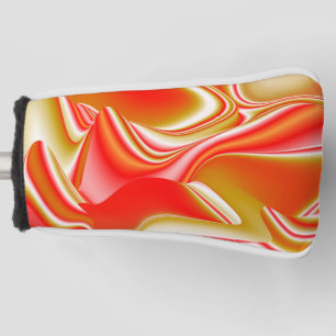 Liebe und Gold Abstrakt 3D Rainbowart Golf Headcover