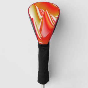 Liebe und Gold Abstrakt 3D Rainbowart Golf Headcover