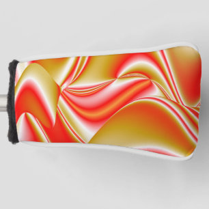 Liebe und Gold Abstrakt 3D Rainbowart Golf Headcover