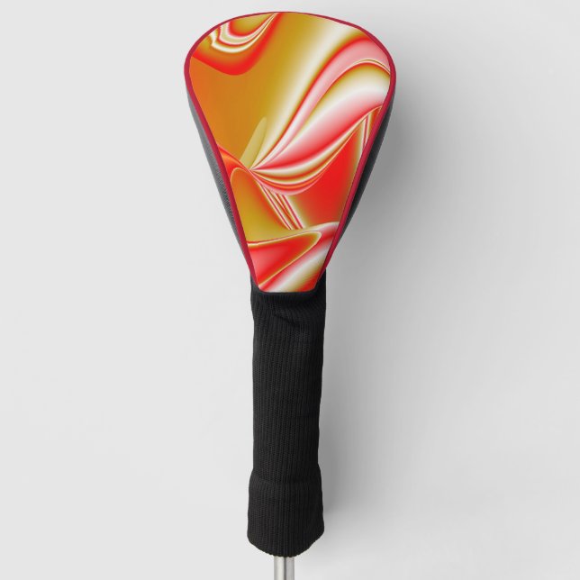 Liebe und Gold Abstrakt 3D Rainbowart Golf Headcover (Vorderseite)
