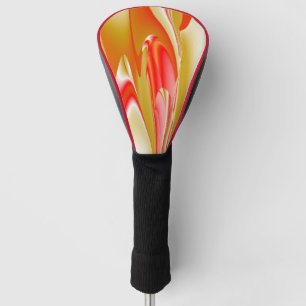 Liebe und Gold Abstrakt 3D Rainbowart Golf Headcover