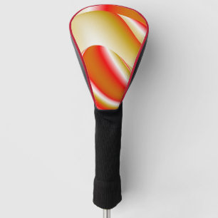 Liebe und Gold Abstrakt 3D Rainbowart Golf Headcover