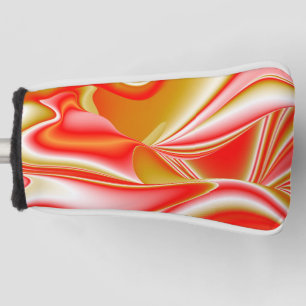 Liebe und Gold Abstrakt 3D Rainbowart Golf Headcover