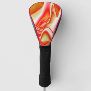 Liebe und Gold Abstrakt 3D Rainbowart Golf Headcover