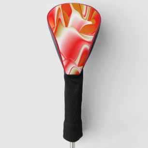 Liebe und Gold Abstrakt 3D Rainbowart Golf Headcover