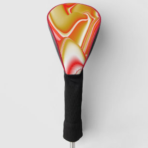 Liebe und Gold Abstrakt 3D Rainbowart Golf Headcover