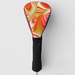 Liebe und Gold Abstrakt 3D Rainbowart Golf Headcover