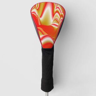 Liebe und Gold Abstrakt 3D Rainbowart Golf Headcover