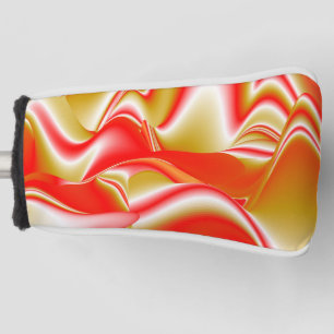 Liebe und Gold Abstrakt 3D Rainbowart Golf Headcover