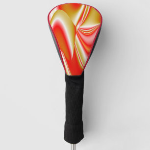 Liebe und Gold Abstrakt 3D Rainbowart Golf Headcover