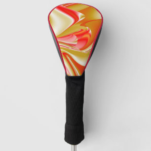 Liebe und Gold Abstrakt 3D Rainbowart Golf Headcover